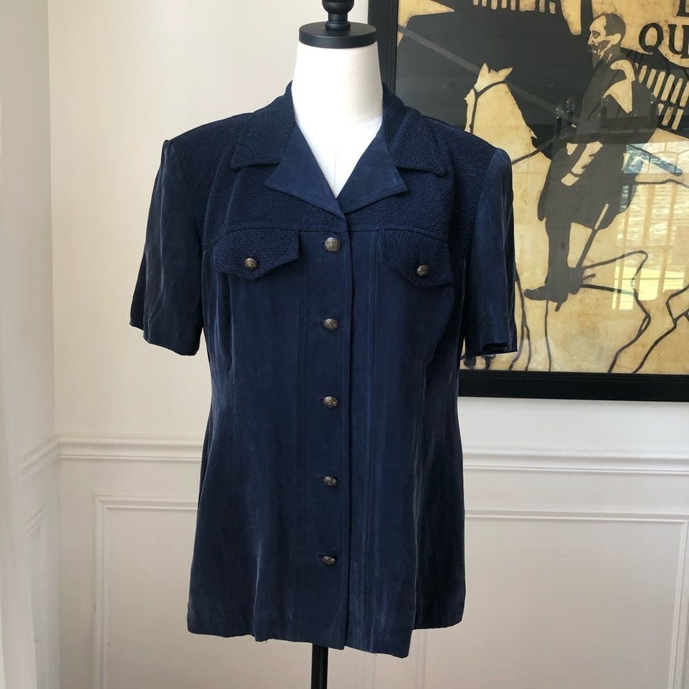 Vintage R&M Richards Structured Rayon Shirt 10